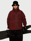 UrbanCraft Street Utility Freestyle Schneejacke für Damen – Reflektierende Kapuze & Arbeitskleidungsdesign