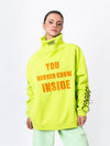 Snowall Unisex Herren-Hoodie mit hohem Kragen, Snowshred-Mountain-Schneemotiv
