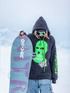 Snowall Unisex Gangster Swagger Snowscape Wasserabweisender Hoodie für Damen und Damen, Damen und Herren, mit Schneeflockenmotiv