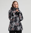 SMN Mountain Freeze Damen Winter-Snowboardjacke mit buntem Print, wasserdicht