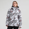 SMN Mountain Freeze Damen Winter-Snowboardjacke mit buntem Print, wasserdicht