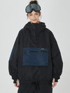 Damen Winter Bomber Baggy Snowboardjacke mit großen Cargotaschen Schneemantel