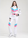 Gsou Snow Retro V-Streifen-Skianzug für Damen