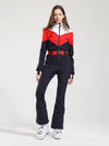 Gsou Snow Retro Color-Blocking Flare Skianzug für Damen