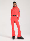 Gsou Snow Classic Damen-Skianzug mit Gürtel und ausgestelltem Bein