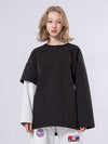 Mutu Herren-Pullover mit Rundhalsausschnitt und Fake-Two-Design