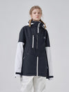 RAWRWAR Herren-Winterparka mit Farbblockärmeln und Powder Space-Design