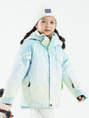 Mädchen-Winter-Schneejacke von Vector, farbenfroh und isoliert