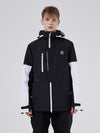 RAWRWAR Herren-Winterparka mit Farbblockärmeln und Powder Space-Design