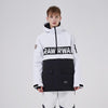 RAWRWAR Powershot Cargo Herren-Schneejacke mit halbem Reißverschluss und abnehmbarem Saum