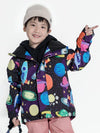 Mädchen-Winter-Schneejacke von Vector, farbenfroh und isoliert