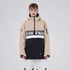 RAWRWAR Powershot Cargo Damen-Schneejacke mit halbem Reißverschluss und abnehmbarem Saum