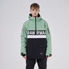 RAWRWAR Powershot Cargo Damen-Schneejacke mit halbem Reißverschluss und abnehmbarem Saum
