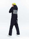 Damen High Experience Checkerboard Sleeve Urban Style Einteiler Snowboardanzug