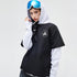 Northfeel Moonlight Damen-Schneehoodie, reflektierend, schwarz/weiß, wasserdicht