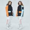 Arctic Queen Damen-Schneeanzüge mit Farbblock-Design in Divided Sky