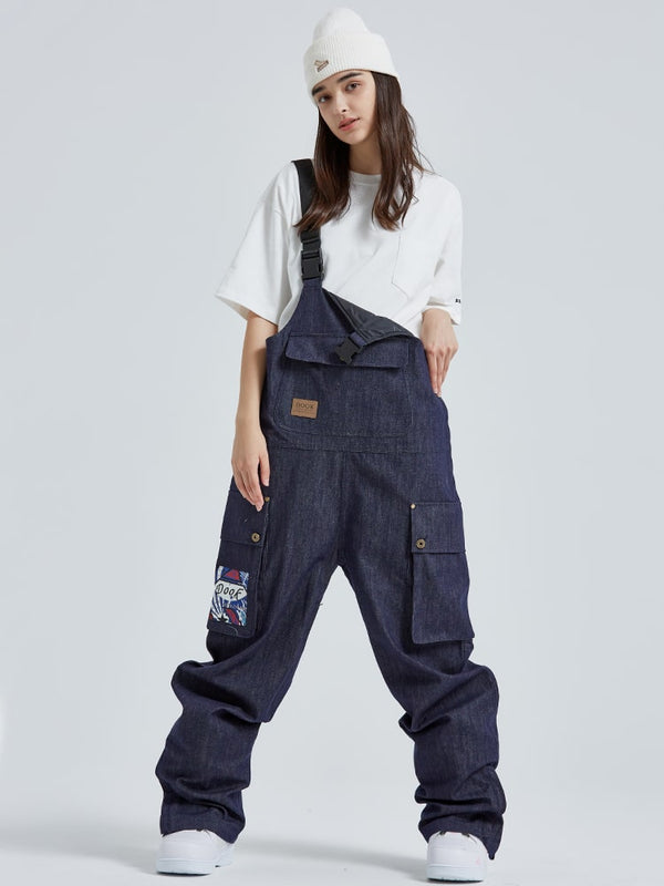 Dook Snow Denim Damen-Schnee-Latzhose