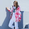 Arctic Queen Damen-Schneejacke in Tarnfarben und Rosa
