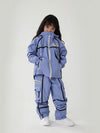 Kinder Air Pose Mountain Breaker Cargo-Schneeanzug mit Streifen – Skijacke und Hose