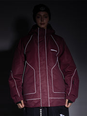 Damen-Allwetter-Schneejacke „Mountain Chill“ mit Reflektoren – Ideal zum Nachtskifahren und Snowboarden