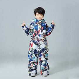 Jungen Einteiler Neuer Stil Wintermode Skianzug Winteroverall Schneeanzug.