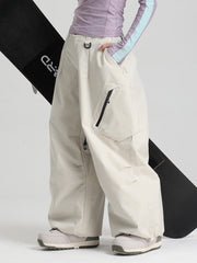 Gsou Snow Damen Strapazierfähige Urban Vibe All Function Baggy Schneehose