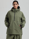 Gsou Snow Damen-Snowboardjacke im urbanen Stil, Pullover-Anorak, Snowboardjacke