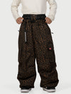 Funktionelle Herren-Streetwear-Cargohose mit Gürtel und mehreren Taschen, Baggy-Schneehose