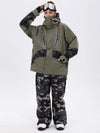 Chillform Damen-Schneeanzug mit reflektierendem Tarnmuster – Glow Trail Jacke mit Baggy-Schneehose (Set)