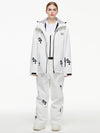 Damen-Schneeanzug „Arctic Queen Snowflake Princess Fantasy“ mit Latzhose