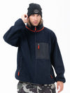 Herren-Fleecejacke aus Kunst-Sherpa-Fleece mit durchgehendem Reißverschluss für abenteuerliche Bergtouren