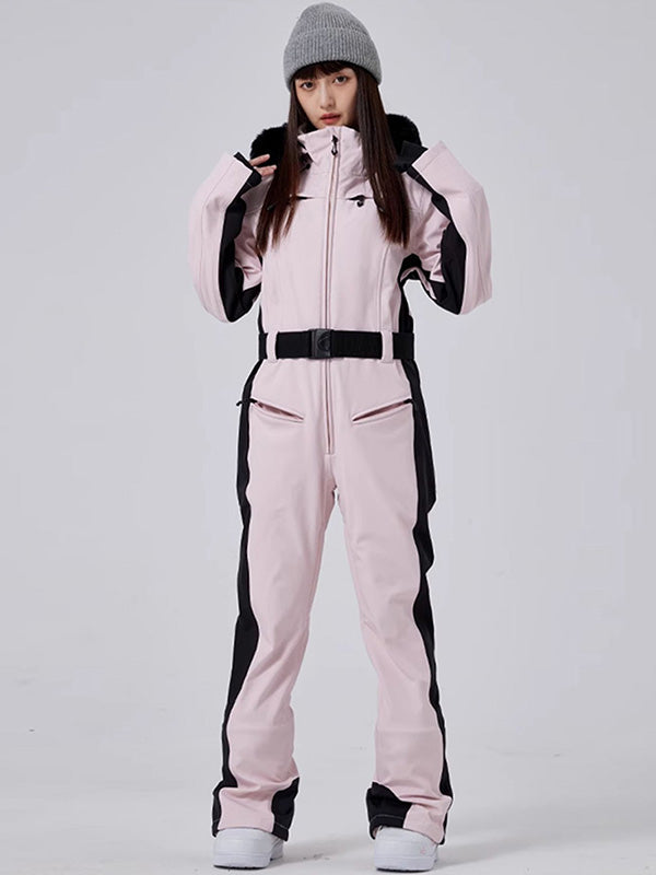 Alpine Eleganz Skioverall für Damen mit Kunstpelz