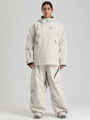 Gsou Snow Damen-Pullover-Anorak, strapazierfähig, Bergflauschig, Baggy-Schneeanzug