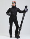 Alpine Luxe Daunen-Overall für Damen, Fleecegefüttert, Winter-Glamour-Ski-Overall