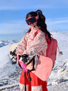 Damen-Snowboardjacke mit Nandn-Print