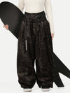 Urban Vibe Damen-Arbeitskleidungs-inspirierte, nietenverzierte, weite OG Baggy Schneehose
