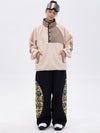 Damen-Pullover aus Kunst-Sherpa-Fleece für die Berge & stylische reflektierende Cargo-Schneehose