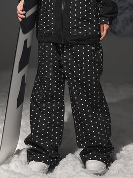 Mountain Fancy Freestyle-Skihose für Damen mit Polka-Dot- und Sternenmuster
