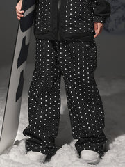 Mountain Fancy Freestyle-Skihose für Damen mit Polka-Dot- und Sternenmuster