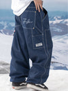 John Snow ChillTrack Oversize Baggy Snowboardhose für Herren, Cargo-Jeans aus Denim