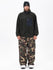 Herren-Fleecehose mit durchgehendem Reißverschluss und doppelten Knieverstärkungen, Freestyle-Baggy-Schneehose aus Kunst-Sherpa-Fleece