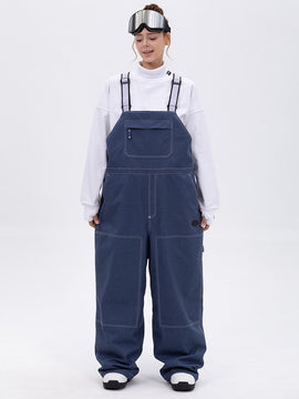 Damen City Chill Street Style Freerider Baggy Snow Bib Overalls