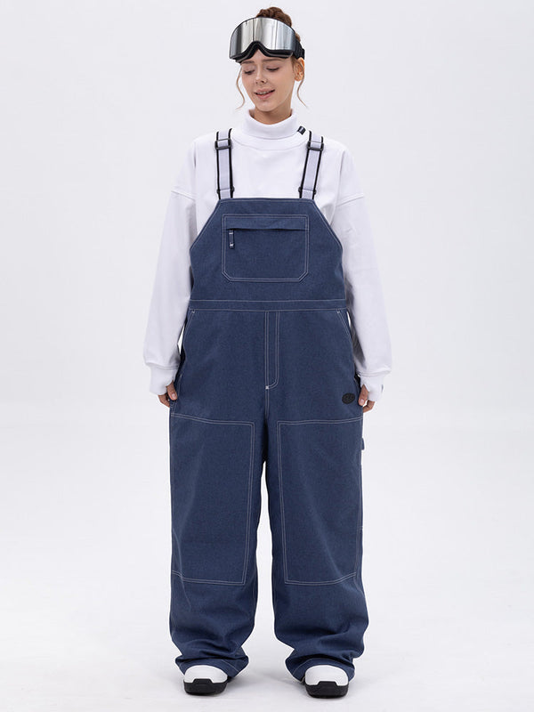Damen City Chill Street Style Freerider Baggy Snow Bib Overalls