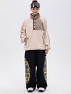 Damen-Pullover aus Kunst-Sherpa-Fleece für die Berge & stylische reflektierende Cargo-Schneehose