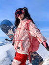 Damen-Snowboardjacke mit Nandn-Print
