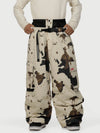 Funktionelle Herren-Streetwear-Cargohose mit Gürtel und mehreren Taschen, Baggy-Schneehose