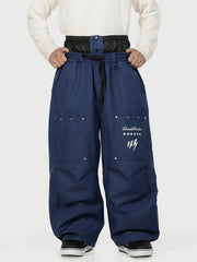 Camden Punk Rivet Street Utility Cargo-Schneehose für Herren – Baggy Freestyle Passform