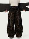 Wild Motion Damen-Schneehose mit mehreren Taschen, reflektierendem Farbblock-Design und extraweitem Sitz