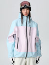 Searipe Damen-Skijacke im Retro-Look mit Farbblock-Design und lockerem Sitz