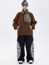 Damen-Pullover aus Kunst-Sherpa-Fleece für die Berge & stylische reflektierende Cargo-Schneehose